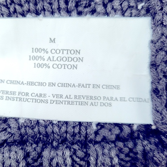 *Nine West* Black Gray Mineral Wash Chunky Turtleneck Cable Knit Sweater, Med. - Picture 10 of 16